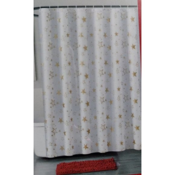 American Tradition 15 PC Holiday Bath Set Shower Curtains/ Mat/Hooks - Picture 1 of 8